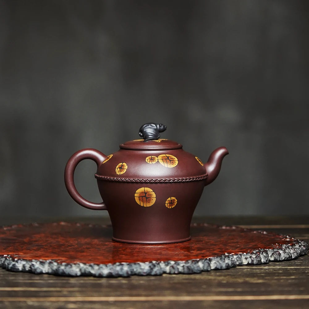 |collection level yixing recommended Sun Hongcan pure manual kung fu masters teapot undressed ore fusion purple clay pot