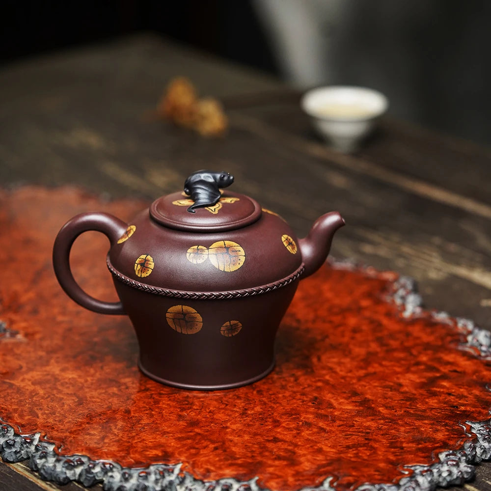 |collection level yixing recommended Sun Hongcan pure manual kung fu masters teapot undressed ore fusion purple clay pot