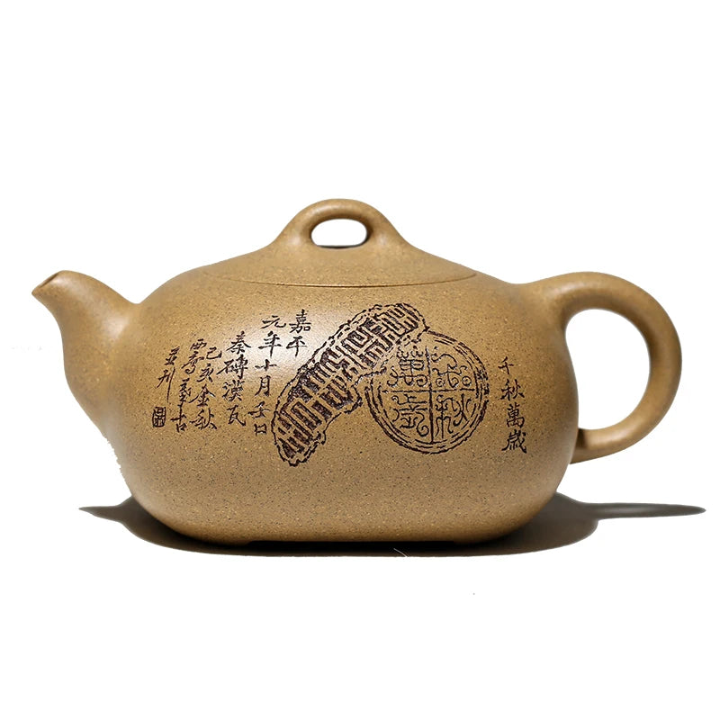 hall yixing recommended undressed ore pure manual section of chi heng pot of muddy mud square teapot tea set 300 cc