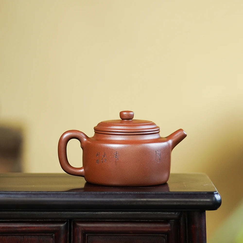 |purple clay pot famous Ma Fangyuan pure handmade Kung Fu tea set household tea pot raw ore bottom trough Qingde bell