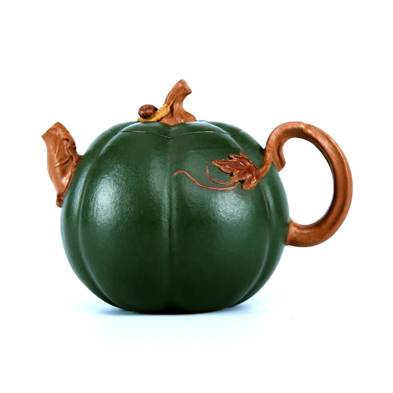 |purple clay pot pumpkin pot famous pure handmade flower goods tea pot household small Kung Fu single pot literati pot