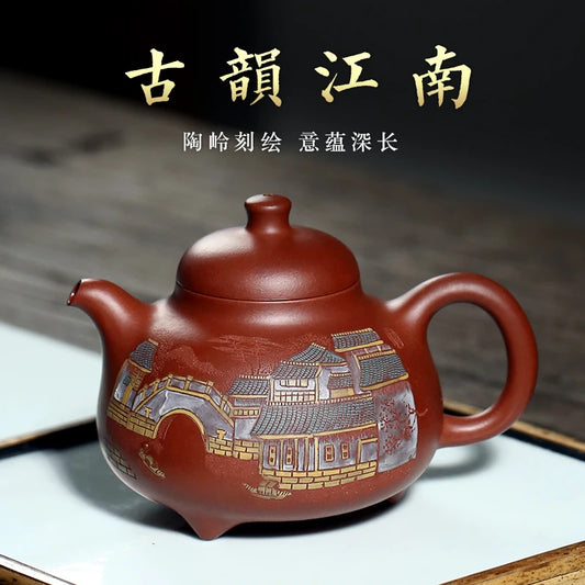 |recommended stone gourd ladle pot all hand painted pure moment of household large-capacity single pot set the teapot