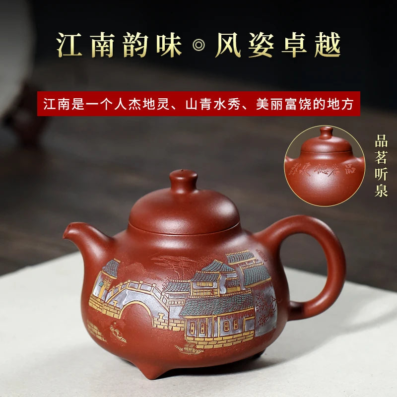 |recommended stone gourd ladle pot all hand painted pure moment of household large-capacity single pot set the teapot