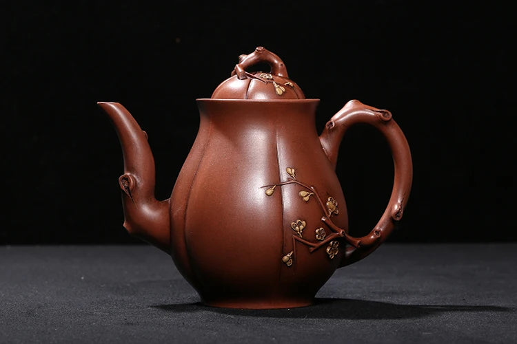 |sand set pot during the Republic of China Jinding trademark Feng Guilin system bottom groove clear plum blossom set pot