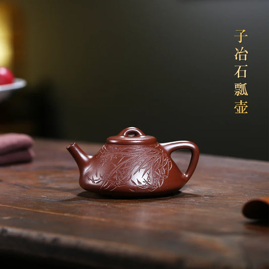 |yixing are recommended by Malaysia is pure manual stone gourd ladle bottom groove qing son and metallurgy pot of 230 c