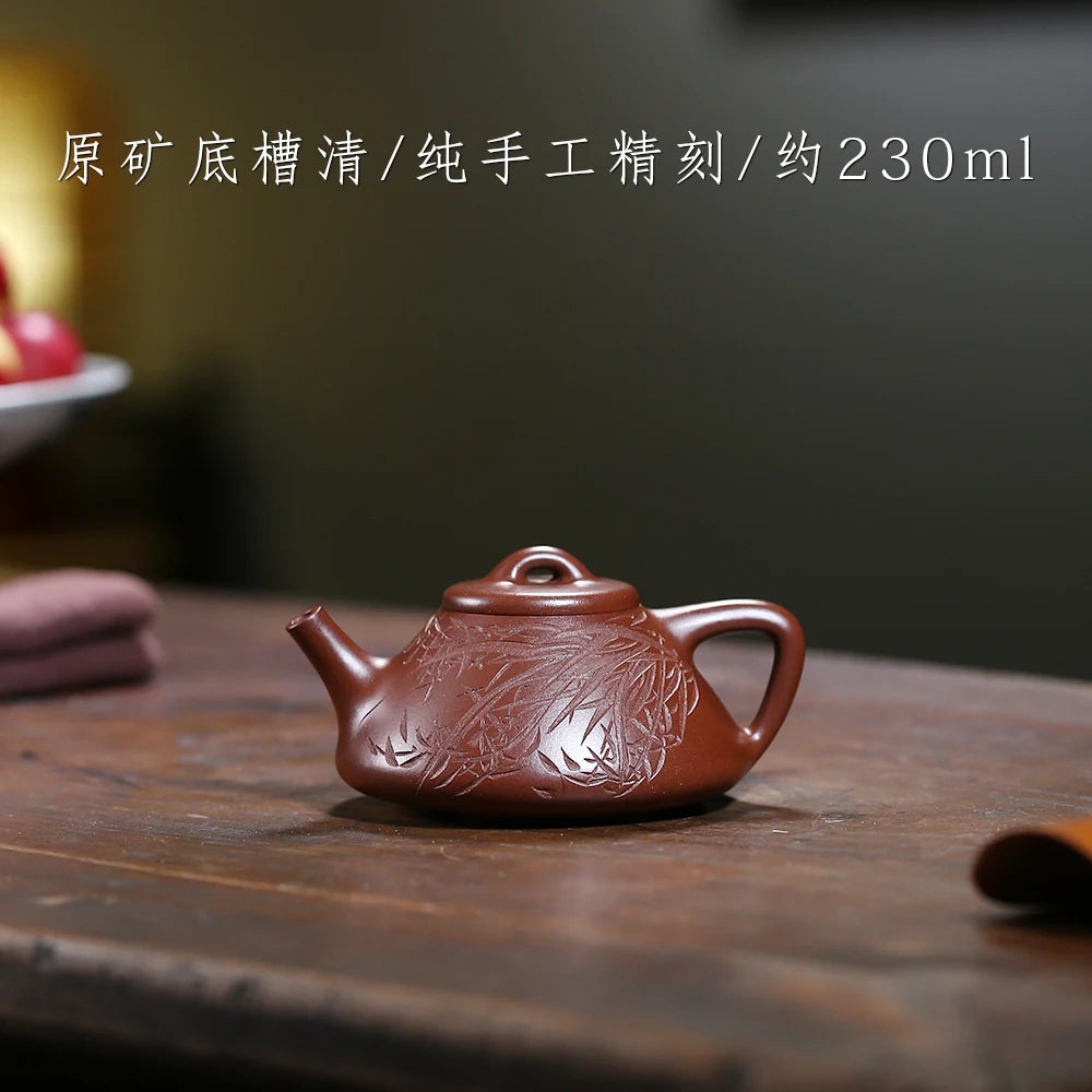 |yixing are recommended by Malaysia is pure manual stone gourd ladle bottom groove qing son and metallurgy pot of 230 c