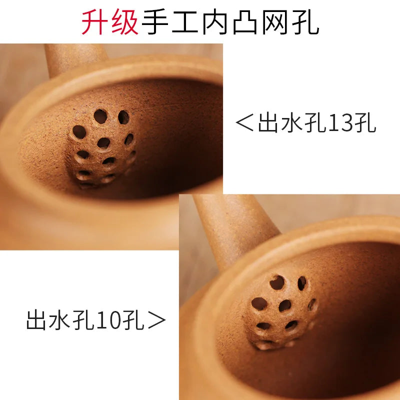 |yixing recommended pure manual admiralty pot of golden section of the assistantengineer Wu Xing army half handmade