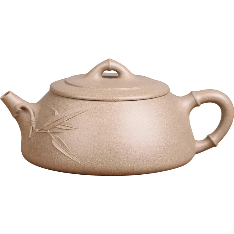 |yixing recommended pure manual undressed ore green work miss wu half handmade Duan Shi gourd ladle pot of countries