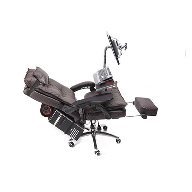 Full Motion Reclining Chair + Monitor Keyboard Holder +Chair Arm Clamp Elbow Wrist Support Mouse Pad for Game Office