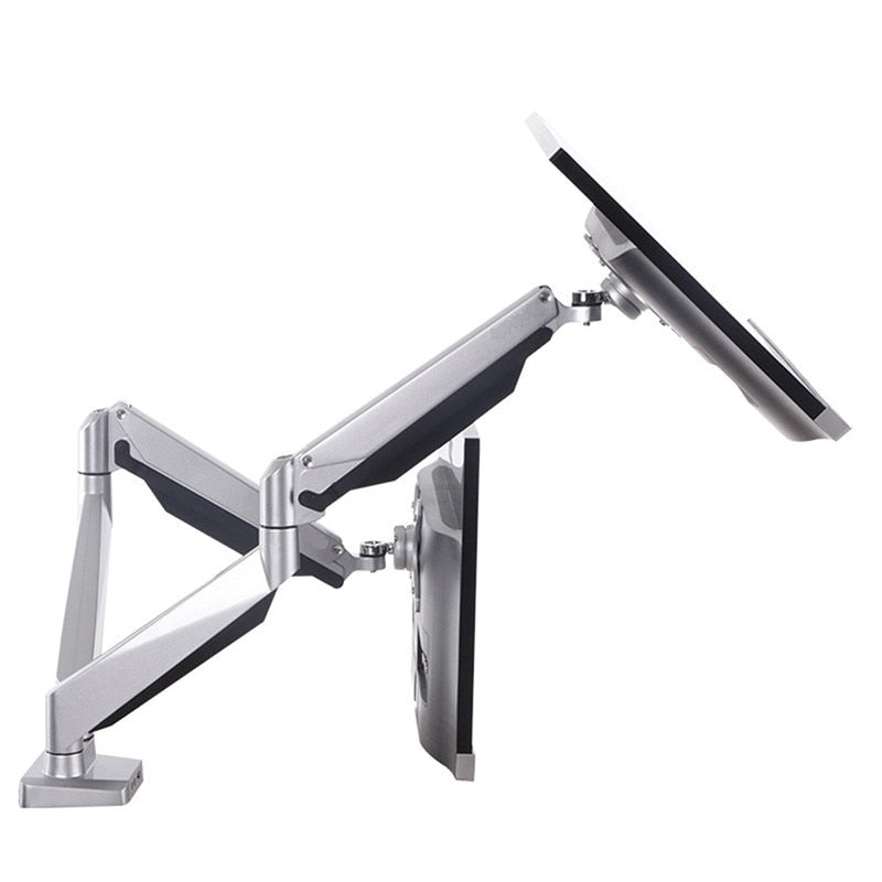 High-End Desktop Full Motion Dual LCD Monitor Holder Computer Rotation Mount Retractable Fit for 10&quot;-27&quot; Monitor Bracket